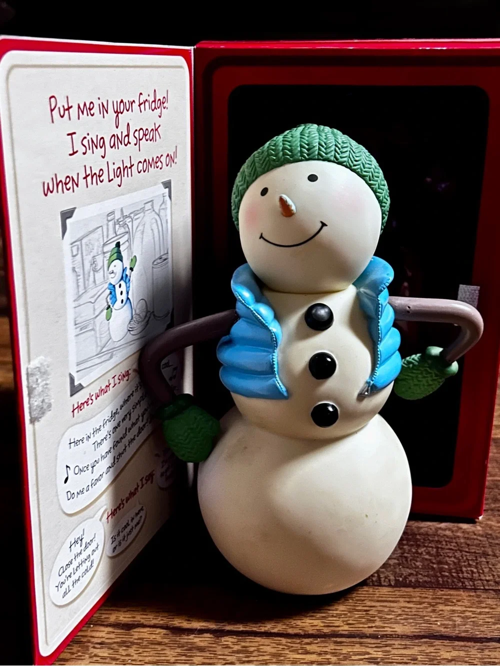 Hallmark ~ Fun In The Fridge ~ White ~ Snowman ~ Singing/ Talking ~ New/ Video